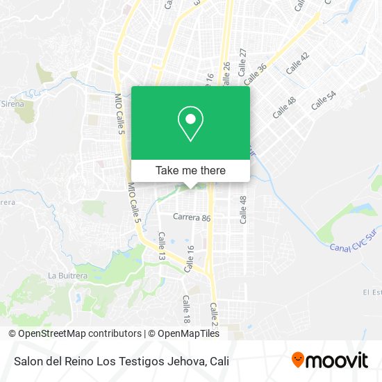 Salon del Reino Los Testigos Jehova map