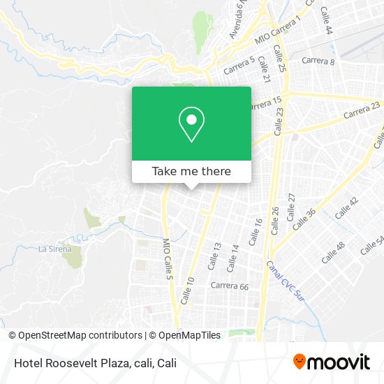 Mapa de Hotel Roosevelt Plaza, cali