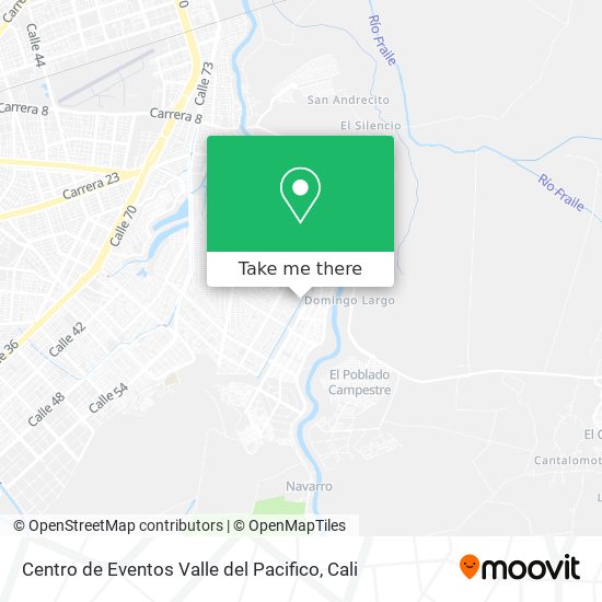 Mapa de Centro de Eventos Valle del Pacifico