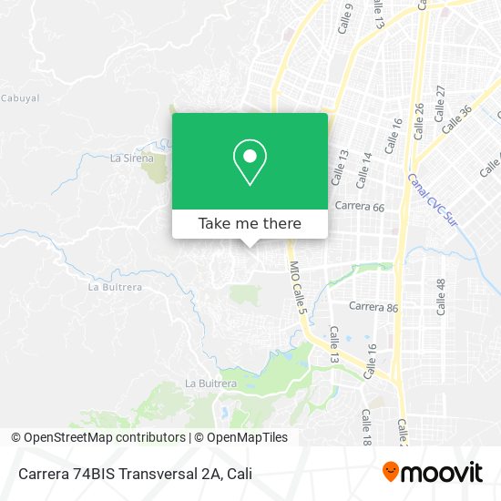 Mapa de Carrera 74BIS Transversal 2A