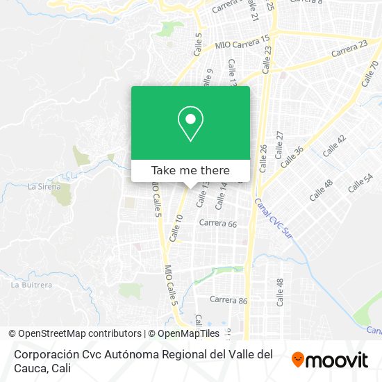 Corporación Cvc Autónoma Regional del Valle del Cauca map