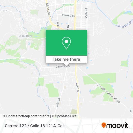 Mapa de Carrera 122 / Calle 18 121A