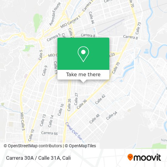 Mapa de Carrera 30A / Calle 31A