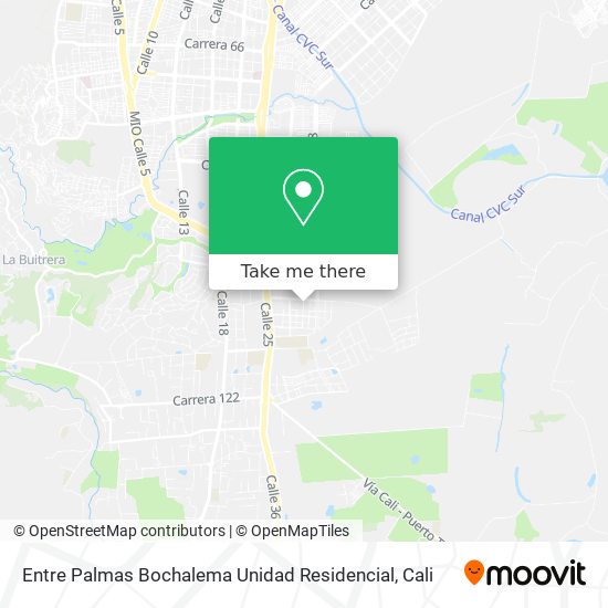 Mapa de Entre Palmas Bochalema Unidad Residencial