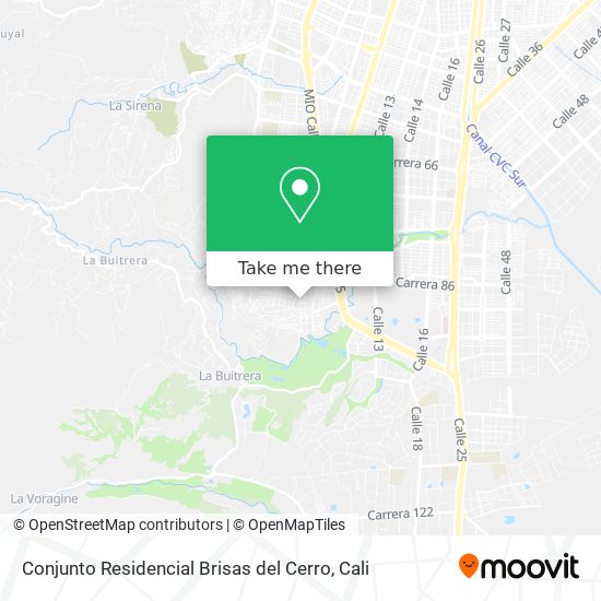 Mapa de Conjunto Residencial Brisas del Cerro