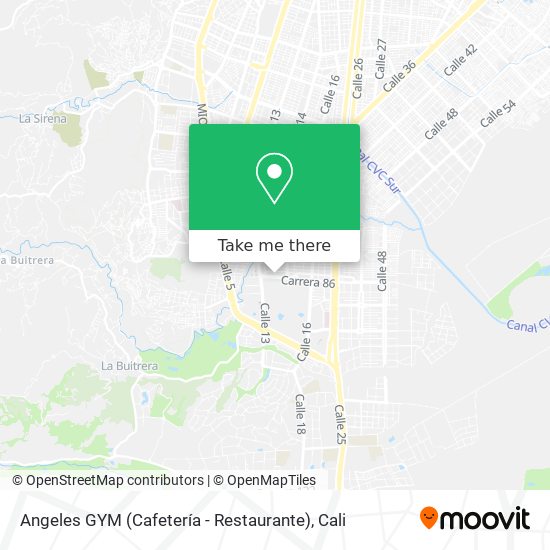 Mapa de Angeles GYM (Cafetería - Restaurante)
