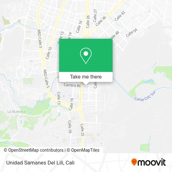 Unidad Samanes Del Lili map