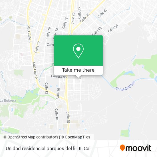 Unidad residencial parques del lili II map