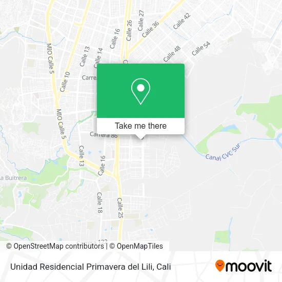 Unidad Residencial Primavera del Lili map