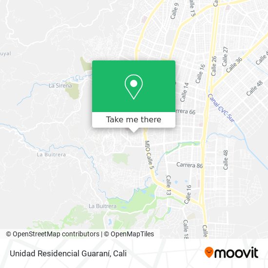 Mapa de Unidad Residencial Guaraní