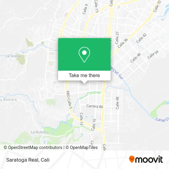 Saratoga Real map