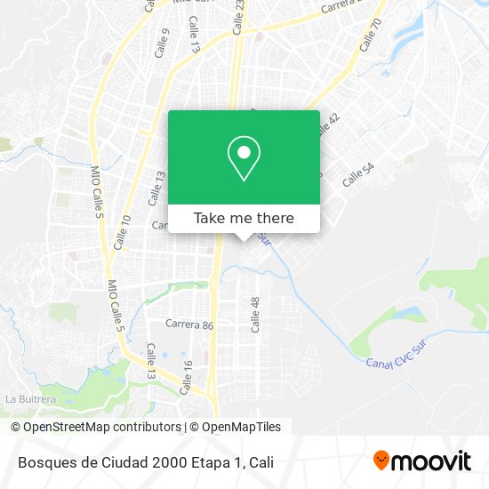 Mapa de Bosques de Ciudad 2000 Etapa 1