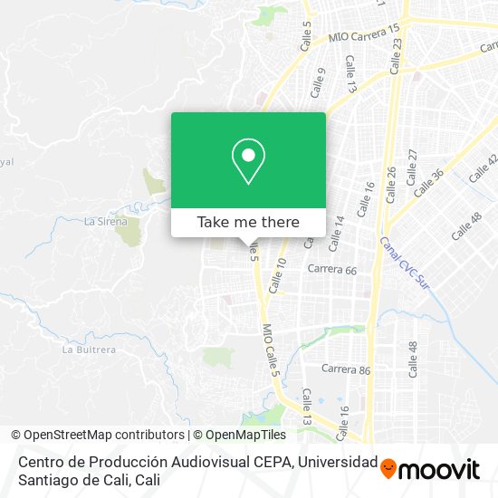 Centro de Producción Audiovisual CEPA, Universidad Santiago de Cali map