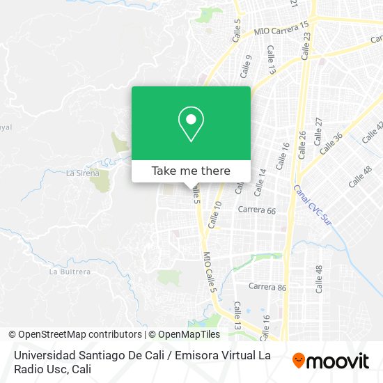 Universidad Santiago De Cali / Emisora Virtual La Radio Usc map