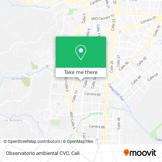 Mapa de Observatorio ambiental CVC