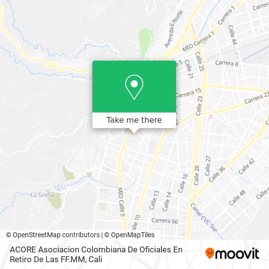 ACORE Asociacion Colombiana De Oficiales En Retiro De Las FF.MM map