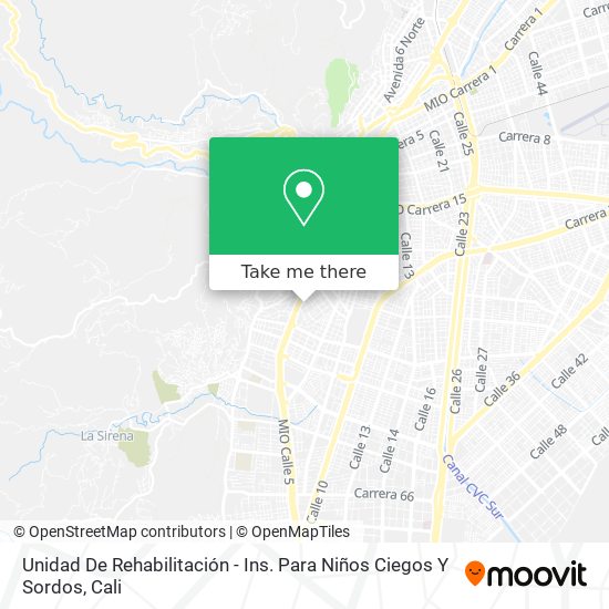 Unidad De Rehabilitación - Ins. Para Niños Ciegos Y Sordos map