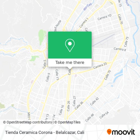 Mapa de Tienda Ceramica Corona - Belalcazar