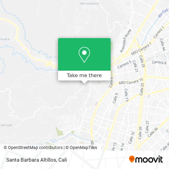 Santa Barbara Altillos map