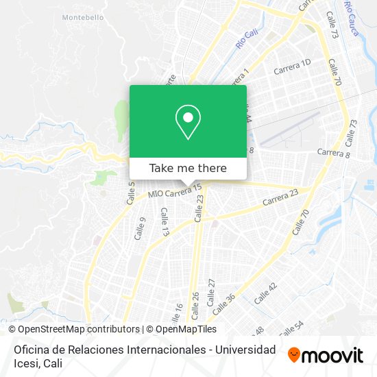 Mapa de Oficina de Relaciones Internacionales - Universidad Icesi