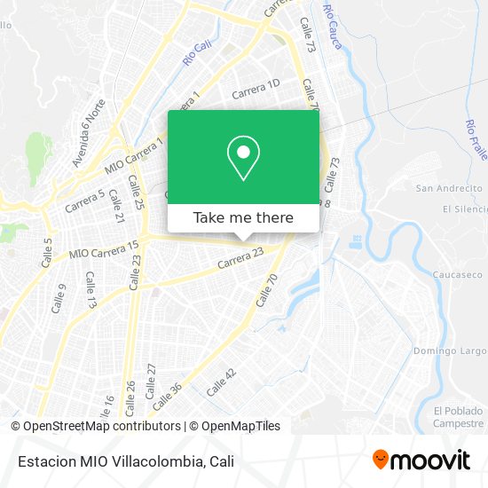 Estacion MIO Villacolombia map