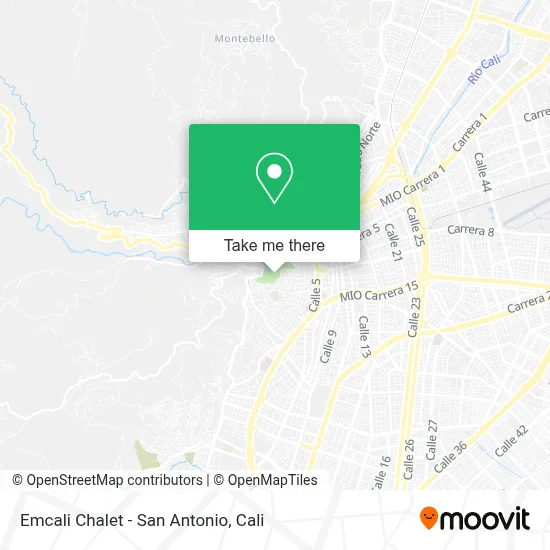 Emcali Chalet - San Antonio map