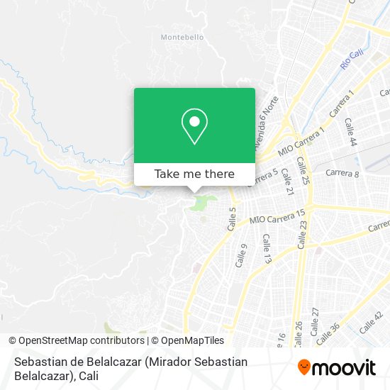 Sebastian de Belalcazar (Mirador Sebastian Belalcazar) map