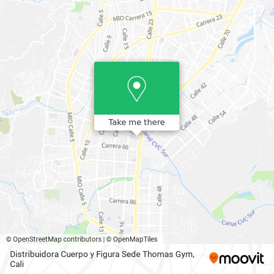 Mapa de Distribuidora Cuerpo y Figura Sede Thomas Gym