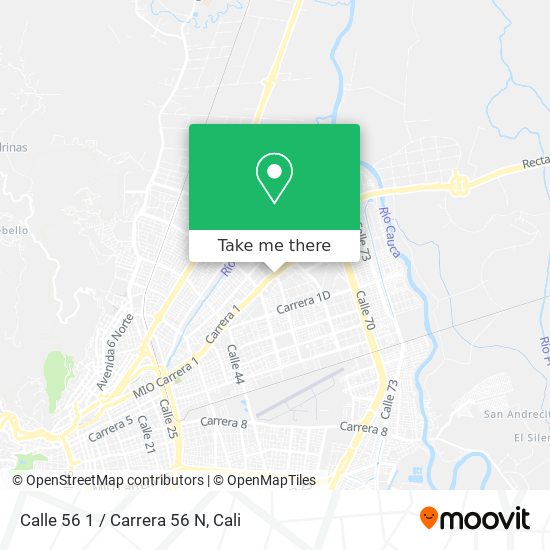 Mapa de Calle 56 1 / Carrera 56 N
