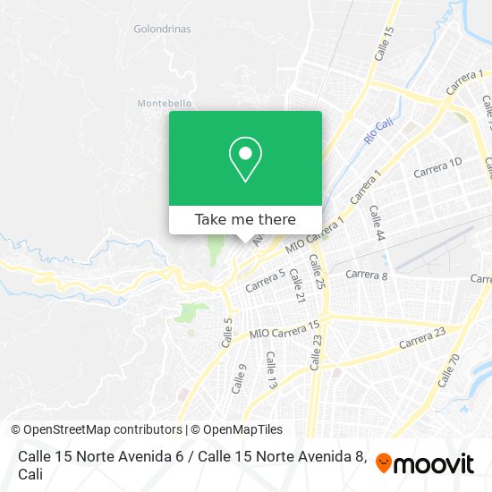 Mapa de Calle 15 Norte Avenida 6 / Calle 15 Norte Avenida 8