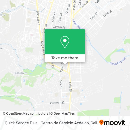 Mapa de Quick Service Plus - Centro de Servicio Acdelco