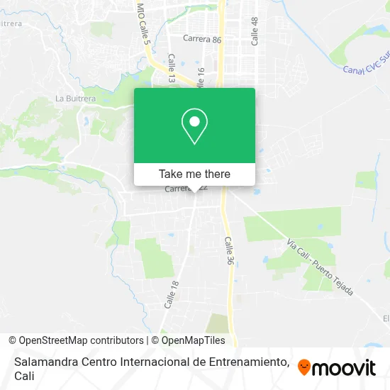 Salamandra Centro Internacional de Entrenamiento map
