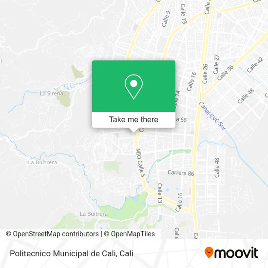Mapa de Politecnico Municipal de Cali