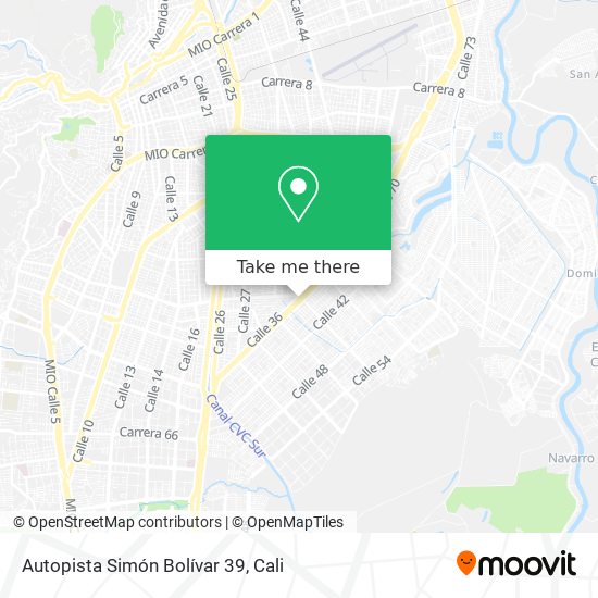 Autopista Simón Bolívar 39 map