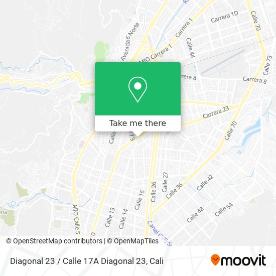 Diagonal 23 / Calle 17A Diagonal 23 map