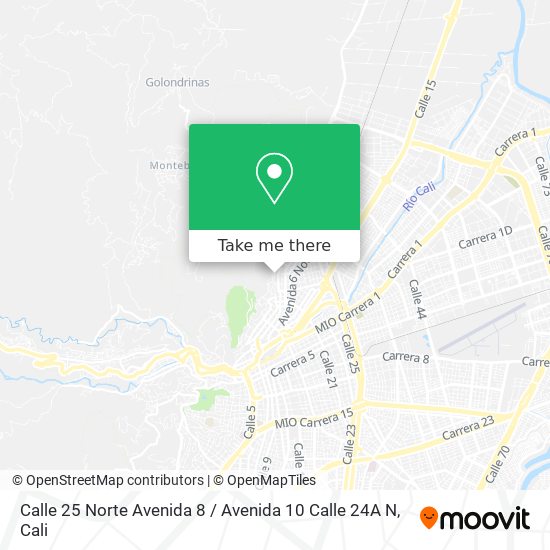 Mapa de Calle 25 Norte Avenida 8 / Avenida 10 Calle 24A N