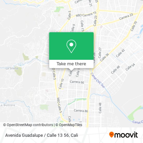 Mapa de Avenida Guadalupe / Calle 13 56