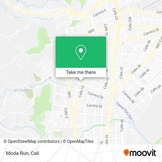 Moda Run map