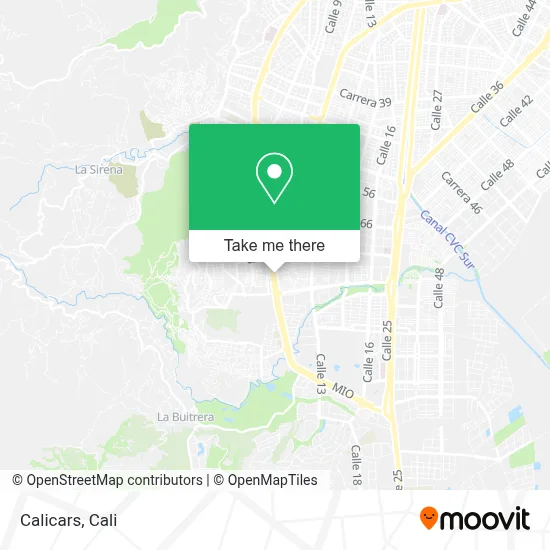 Calicars map