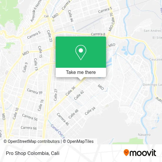 Pro Shop Colombia map
