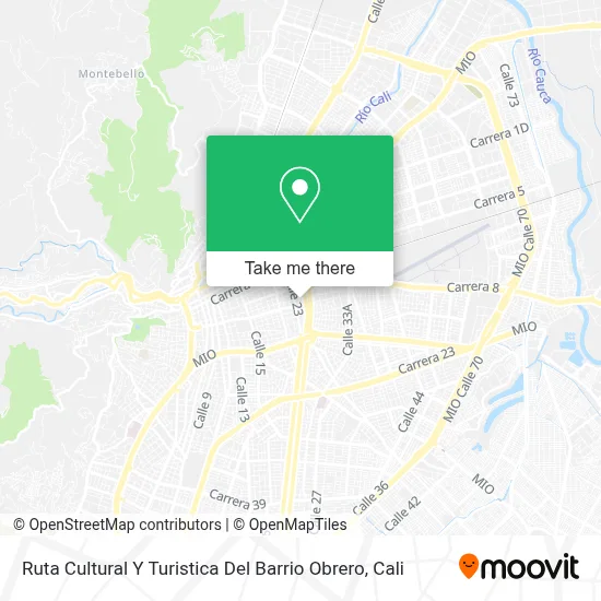 Ruta Cultural Y Turistica Del Barrio Obrero map