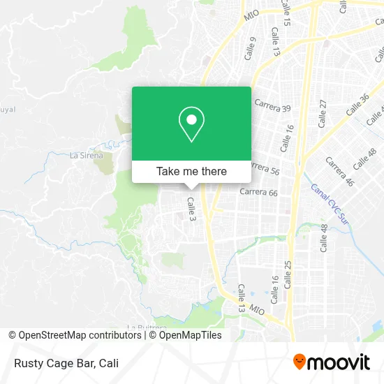 Rusty Cage Bar map