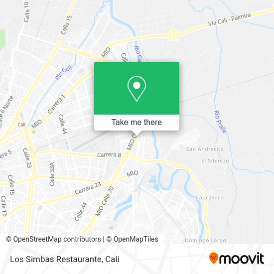 Los Simbas Restaurante map