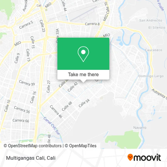 Multigangas Cali map