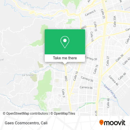 Gaes Cosmocentro map