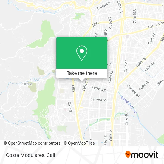 Costa Modulares map
