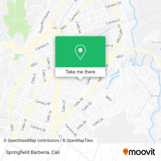 Springfield Barbería map