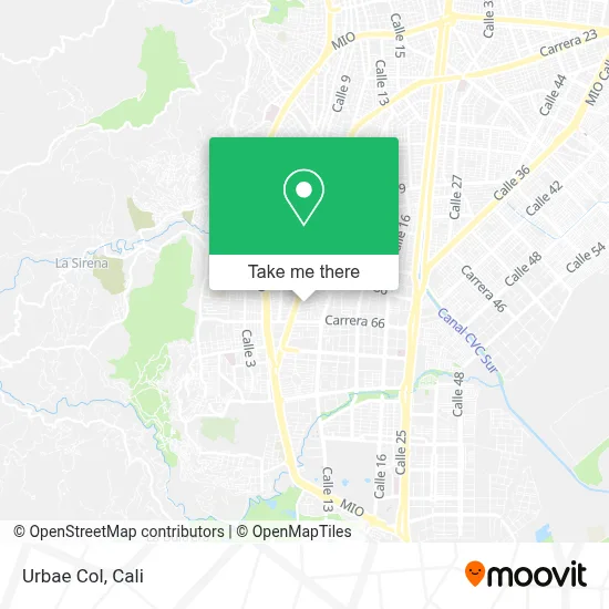 Urbae Col map