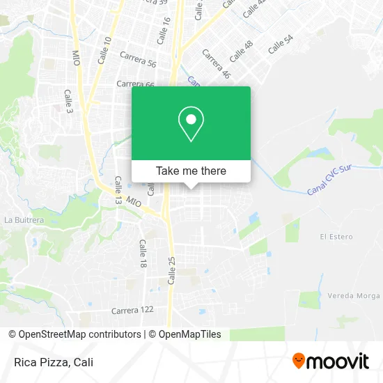 Rica Pizza map