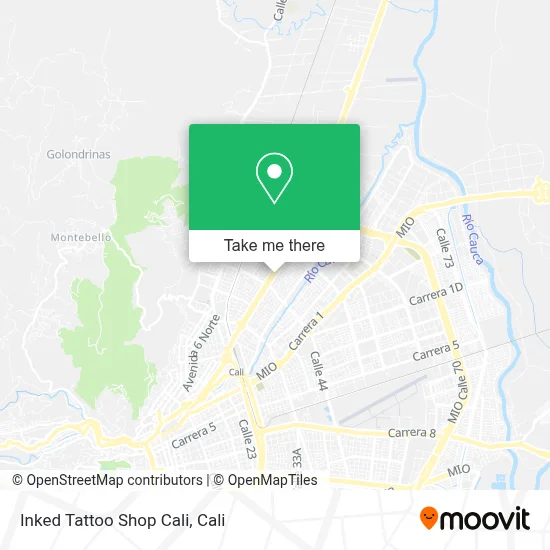 Inked Tattoo Shop Cali map
